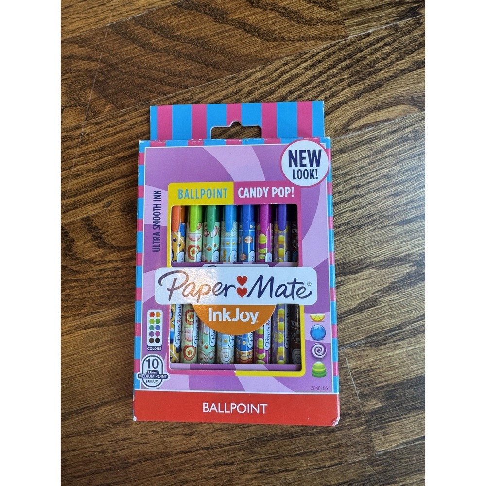 InkJoy Candy Pop Ballpoint Pens - Vibrant Multicolor. 10 Pack. Retired Set.